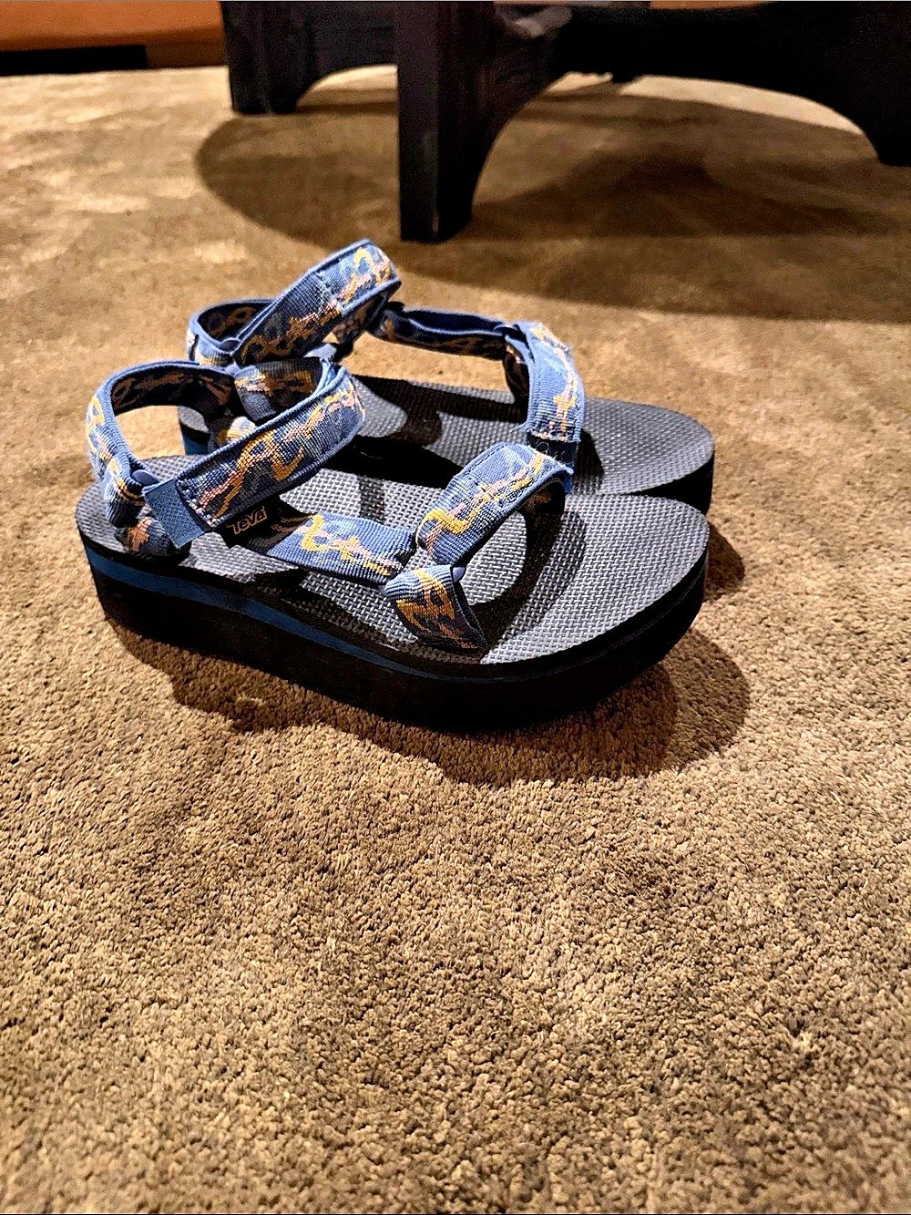 Teva Flatform Universal Sandals in Blue & Black